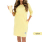 ⏳24-Stunden-Lieferung💥Kleid mit Rundhalsausschnitt und 3/4-Ärmeln und Taschen