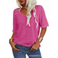 ⏳Begrenzte Zeit 50% Rabatt💥Einfarbiges T-Shirt mit V-Ausschnitt für Damen