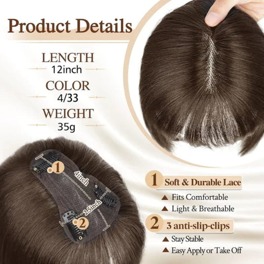 🔥2025 Hot Sale 50% OFF🔥Natural Hair Toppers with Bangs for Women🛒