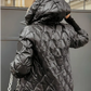 Frauen sagten, Patchwork-Baumwolljacke mit Kapuze für Herbst und Winter