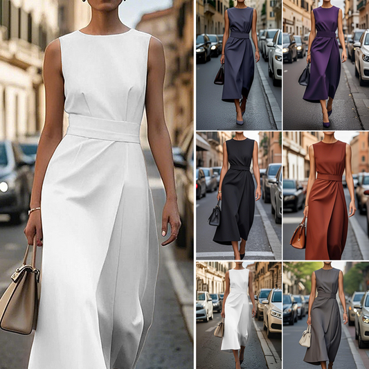 ⏳Begrenzte Zeit 50% Rabatt💥Elegantes ärmelloses Taillenkleid für Frauen
